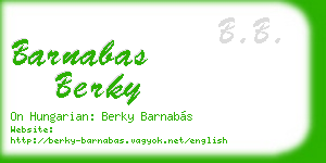 barnabas berky business card